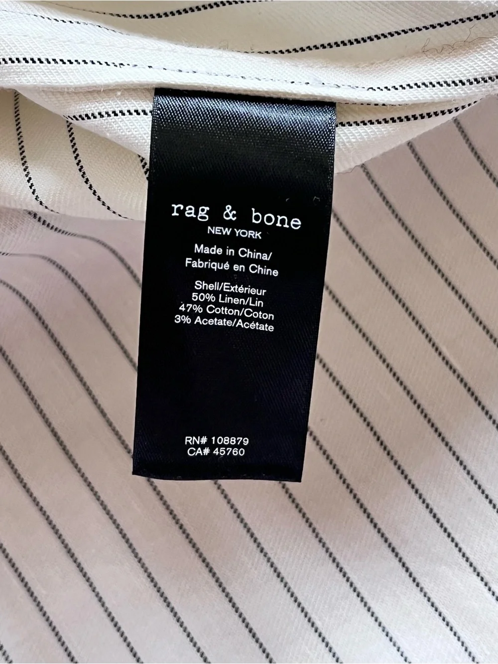 RAG & BONE Helena Stripe Linen Blend Shirtdress - Picture 15 of 16